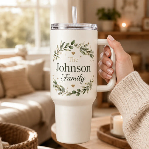 Personalized Family Name Tumbler – Birthday or Christmas Gift