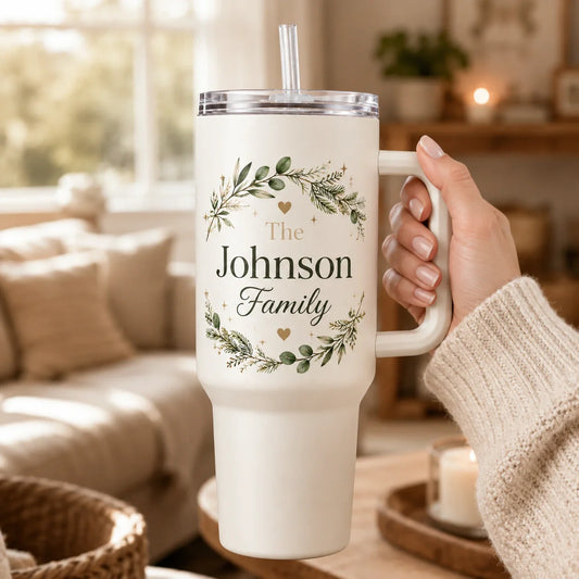 Personalized Family Name Tumbler – Birthday or Christmas Gift