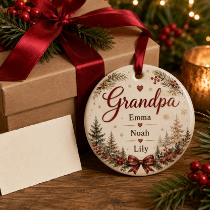 Personalized family keepsake ornament gift for Papa or Grandpa