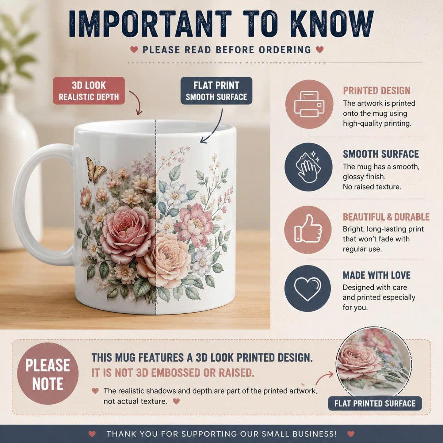 Personalized Dachshund Floral Mug, Custom Name Coffee Cup, 3D Look Dog Lover Gift